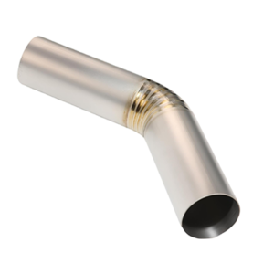 Titanium 45-Degree Exhaust Elbow - 5.9" Leg Length, Universal Fit for Car & Motorcycle Exhaust System Upgrades